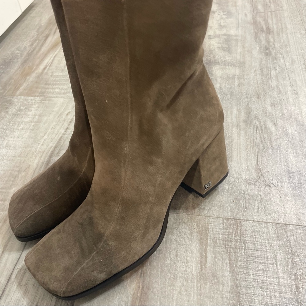 Sam Edeleman Taupe Suede Bootie Size 7 - Picture 3 of 5